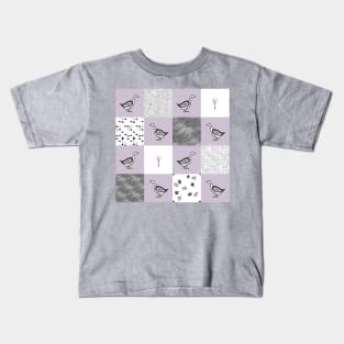 Lavender Goose Gingham Kids T-Shirt